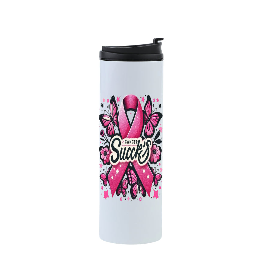 Breast cancer travel mug