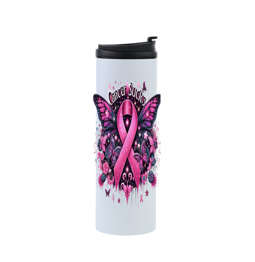 Breast cancer travel mug