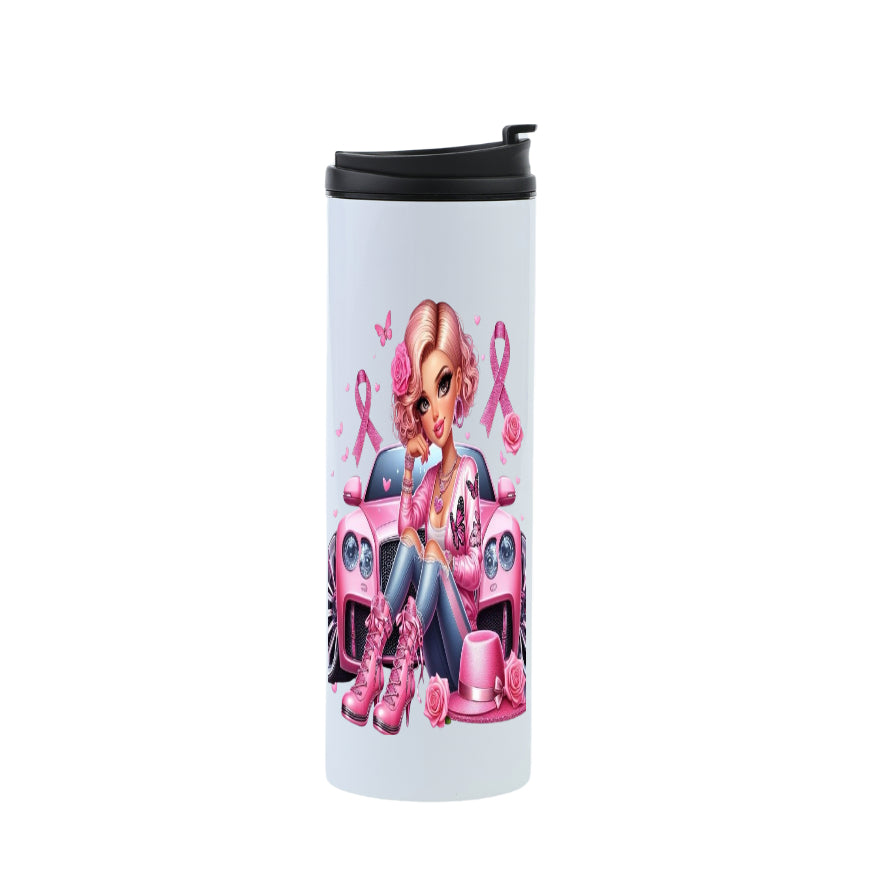 Breast cancer travel mug