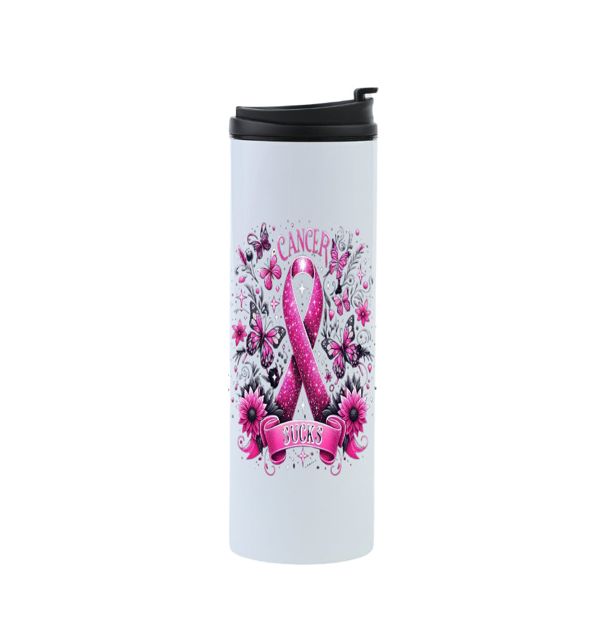 Breast cancer travel mug