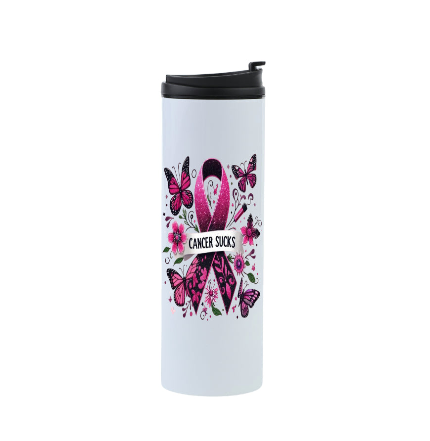 Breast cancer travel mug