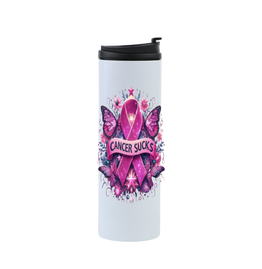 Breast cancer travel mug