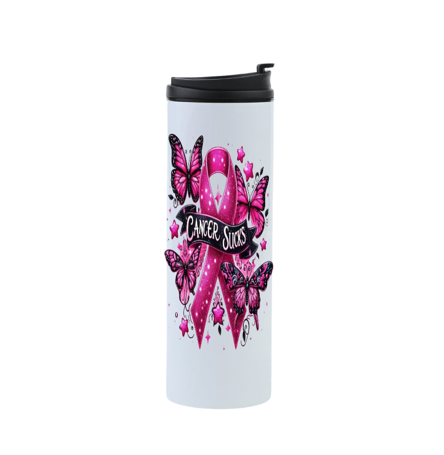 Breast cancer travel mug